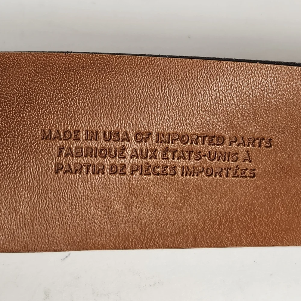 NORDSTROM Belt Men's Shop Size 40 Brown Leather Made USA Silver Buckle 1.5 Width